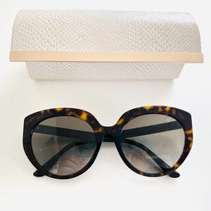 0110 EXCELLENT USED CONDITION JIMMY CHOO SUNGLASSES  TORTOISE SHELL CAT EYE